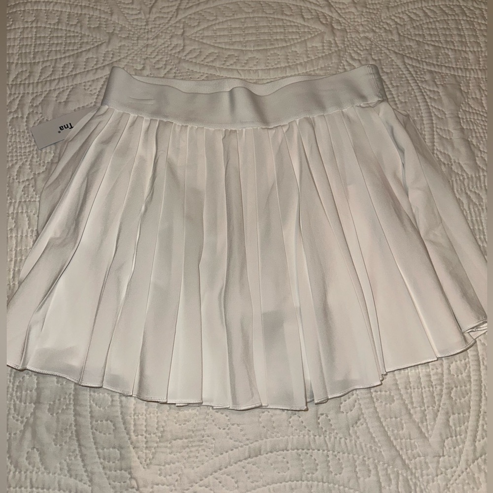 TnaMOVE Tennis Micro Skirt White Aritzia